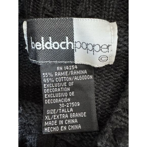 VTG Christmas Sweater Pullover Black Embroidered Beaded XLNutcracker Ugly party - Picture 5 of 5